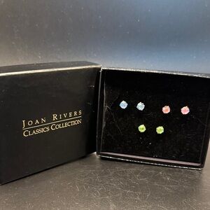 Joan Rivers Vibrant Multicolor Stud Earrings